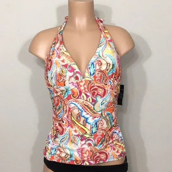 Lauren Ralph Lauren tummy control tankini top. NWT - Picture 2 of 10